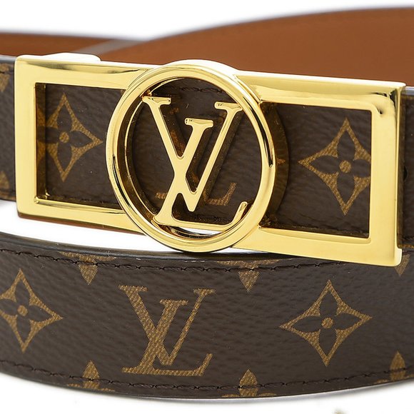 Louis Vuitton Monogram Centure Dauphine 25MM Reversible Belt M0196 #90/36 - Picture 3 of 5